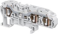 ABB Клемма D6/8.3L пруж. 6мм.кв., 3 зажима, серая