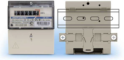 Энергомера CE101 R5.1 145 Счетчик 1Ф 1Т min 5A/ max 60A 230В класс 1 D+Щ ЖКИ