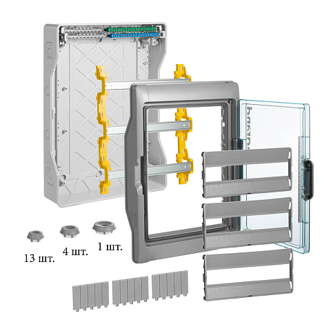 Legrand Plexo Бокс пластиковый навесной 622х448х161мм, 3ряда/54мод , IP65