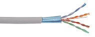 ITK Кабель связи витая пара F/UTP, кат.5E 4x2х24AWG solid, PVC, 305м, серый