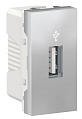 Schneider Electric Unica New Modular Алюминий USB-Коннектор 1 модуль