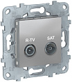 Schneider Electric Unica New Алюминий Розетка R-TV/SAT оконечная