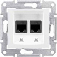 Schneider Electric Sedna Белый Розетка компьютерная 2-ая RJ45 кат.6 STP экранированная