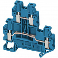 Schneider Electric Клеммник винтовой проходной, сечением провода 4мм2, 2вх/2вых синий