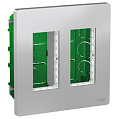 Schneider Electric Unica SYSTEM+ Блок скрытой установки 2х2 Алюминий