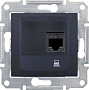 Schneider Electric Sedna Графит Розетка компьютерная 1-ая RJ45 кат.6 UTP неэкранированная