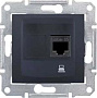 Schneider Electric Sedna Графит Розетка компьютерная 1-ая RJ45 кат.6 STP экранированная