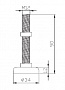ITK Регулируемая опора (ножка), резьба М12 90x34 мм, черная