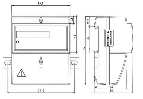 Энергомера CE101 R5.1 145 M6 Счетчик 1Ф 1Т min 5A/ max 60A 230В класс 1 D+Щ ЭМОУ