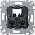 Merten SM&SD Механизм Розетка компьютерная 2хRJ45 кат. 6 UTP 2 поста