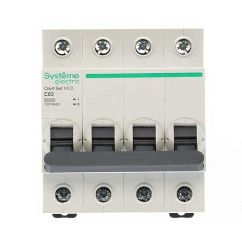 Systeme Electric City9 Set Автомат (АВ) С 63А 4P 6kA 400В