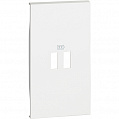 Bticino LivingNow Белый Лицевая панель для зарядных устройств USB 2 мод
