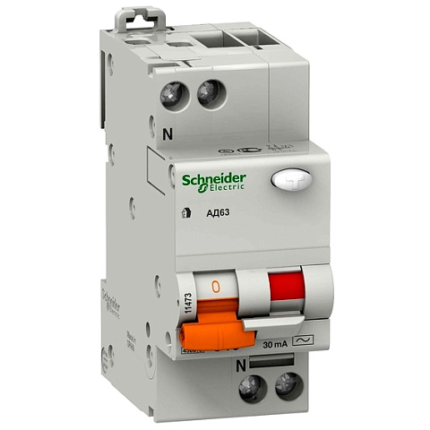 Schneider Electric ДифавтоmAт АД63 1P+Н 40A 300mA 4,5kA c АС, испания