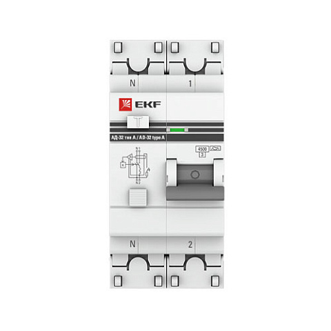 EKF PROxima АД-32 Дифавтомат 1P+N 63A/100mA тип A