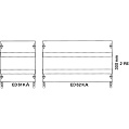 ABB Модуль с DIN-рейкой 300мм, 2панели/2ряда