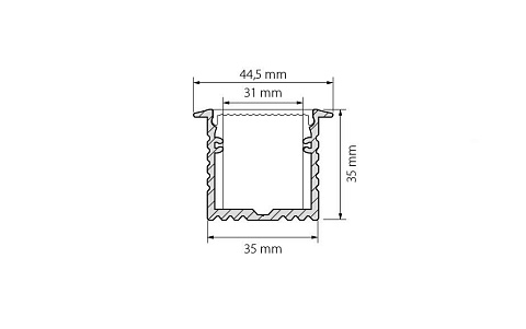 Arlight Профиль с экраном ALU-POWER-W35-2000-F ANOD+FROST прямоугольный