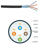 ITK Кабель связи витая пара F/UTP, кат.5E 4х2х24AWG solid, LDPE, 305м, чер.
