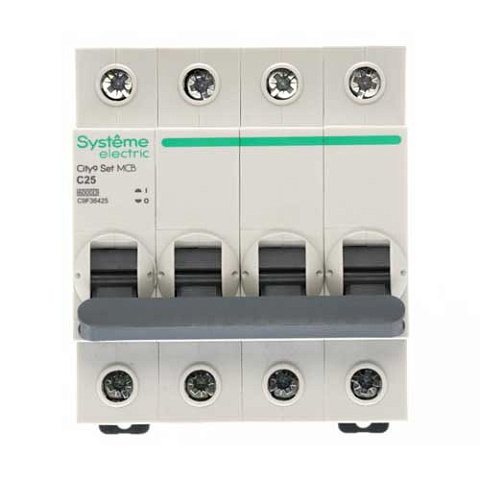 Systeme Electric City9 Set Автомат (АВ) С 25А 4P 6kA 400В