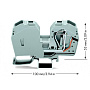 Wago Клеммник 2-проводная 6-35мм2 проходная серая