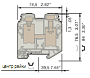 ABB D70/22 Клеммник винтовой 70мм2 серая