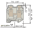 ABB Клемма D70/22.N винт 70мм.кв. синяя