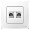 Schneider Electric Blanca Белый Розетка двойная компьютерная скрытой установки RJ45 кат.5E