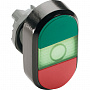 ABB Кнопка двойная MPD1-11G зеленая/красная зеленая линза без текста 