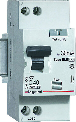 Legrand RX3 Дифавтомат 1P+N 40A (C) 6kA тип AC 30mA