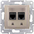 Schneider Electric Sedna Титан Розетка компьютерная 2-ая RJ45 кат.6 STP экранированная