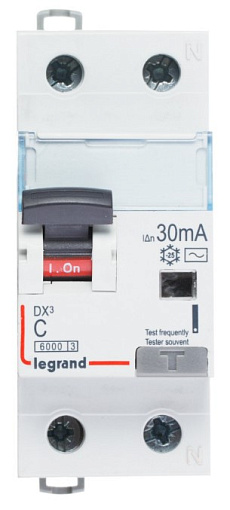 Legrand DX3 Дифавтомат 1P+N 10A (C) 6kA тип AС 30mA