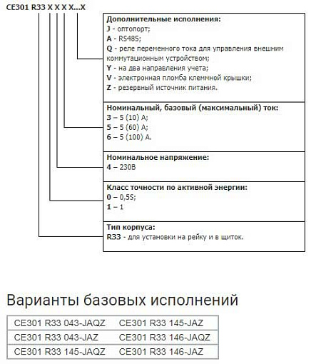 Энергомера CE301 R33 145-JAZ Счетчик 3Ф 4Т min 5A/ max 60A 230В/400В класс 1 D ЖКИ RS485 оптопорт