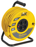 IEK Industrial УК50 Удлинитель на катушке 2P+РЕ, 4 розетки, шнур 50м, 16A/230V