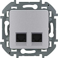 Legrand Inspiria Алюминий Двойная розетка RJ 45 - категория 6 - UTP