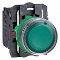 Schneider Electric Кнопка 22мм 230-240В зеленая с подсветкой