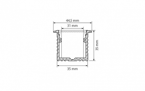 Arlight Профиль с экраном ALU-POWER-W35-2000-F ANOD+FROST прямоугольный