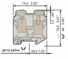 ABB Клемма D70/22.N винт 70мм.кв. синяя