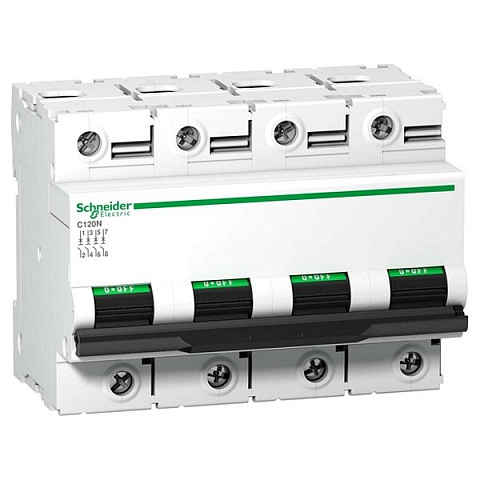 Автомат Schneider Electric Acti 9 C120N 4P 63A (D) 10kA