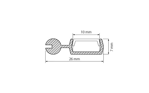 Arlight Профиль POLI-2000 ANOD прямоугольный