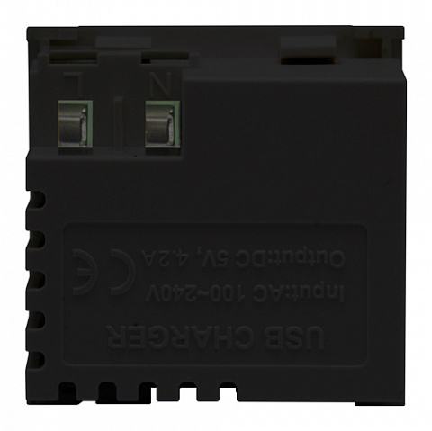 Donel USB зарядное устройство, 4.2A , Type A + C, 2 мод., черн. матовая (45х45мм)