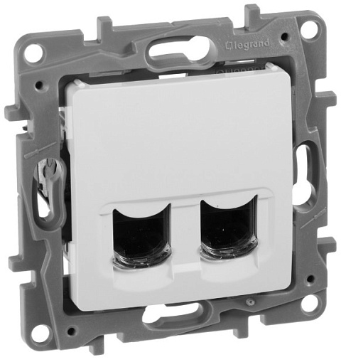 Legrand Etika Белый Розетка информационная 2-ая RJ45 категория 6 UTP