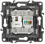 Эра 12 Алюминий Розетка компьютерная+телефонная RJ45+RJ11