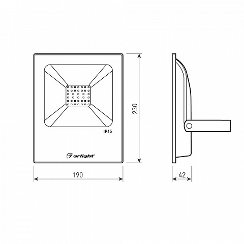 Arlight Прожектор светодиодный AR-FLAT-ICE-30Вт-220В Черный