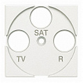 Bticino Axolute Лицевая панель для розеток TV + FM + SAT, цвет белый