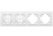 EKF Basic Минск Белый Рамка 4-местная горизонтальная