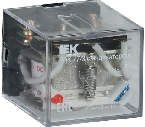 IEK Реле РЭК77/3(LY3) с индикацией 10А 230В АC (RRP10-3-10-220A-LED)