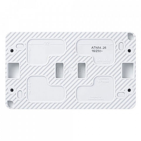 Розетка Schneider Electric AtlasDesign Profi54 Белый двойная с/з со шторками 16А 250B IP54