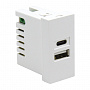 Donel USB зарядное устройство, 2.1A, Type A + C, 1 мод., бел. (22.5х45мм)