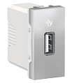 Schneider Electric Unica New Modular Алюминий Розетка USB 5 В / 1000 мА 1 модуль