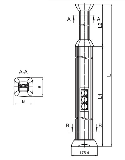 DKC In-Liner Aero Колонна алюминиевая телескопическая 2,7-4,25м / серый металлик