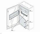 ABB SR2 Пластрон с петлями для модульных устройств 14мод + DIN-рейка + кронштейн, 185x400мм